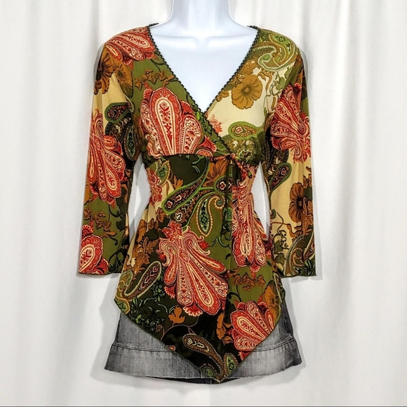 SOLD Y2k vintage paisley fairy top - Picture 4 of 7